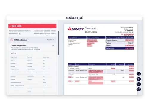 Resistant AI dashboard