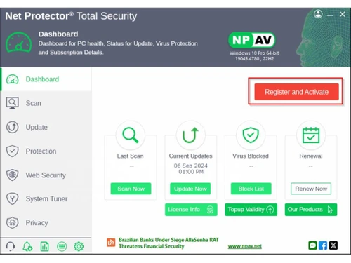 npav-net-protector-total-security-dashboard