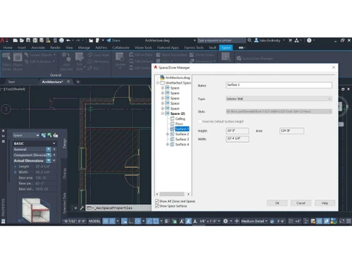 AUTOCAD Mep Toolset-Space_Zone Manager