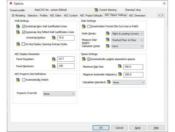 AUTOCAD Mep Toolset-options