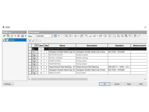 autocad mechanical bill of materials