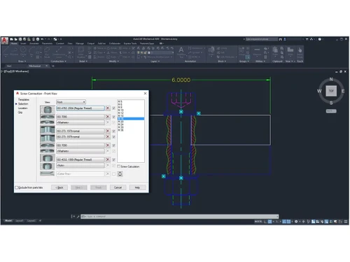 autocad mechanical standard parts