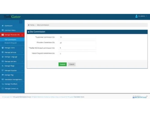 Taskgater-site commission