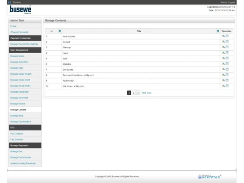Busewe-Manage Contents