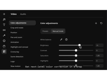 Movavi Slideshow Maker-color Adjustment
