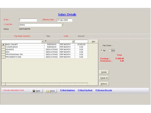 sahiwala payroll details