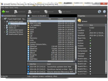 active partition manager dashboard