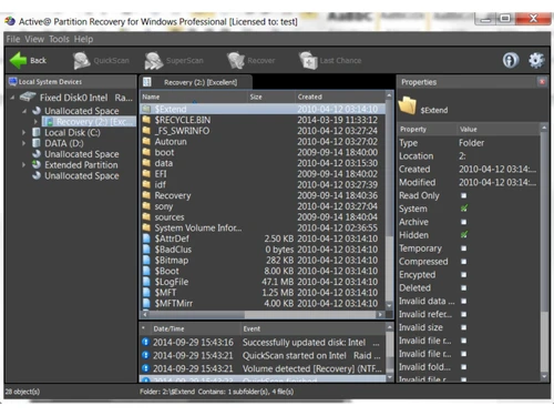 active partition manager dashboard