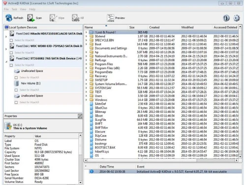 Lsoft Killdisk-Local system Devices