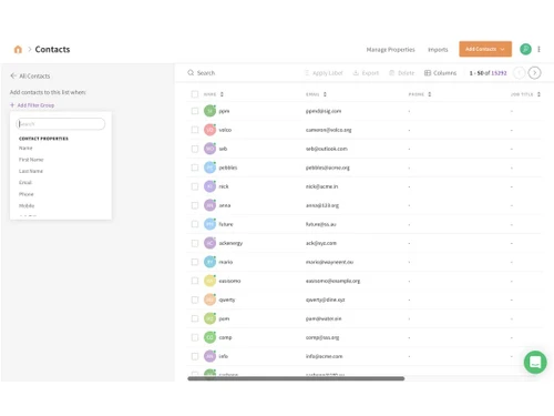 SurveySparrow contacts