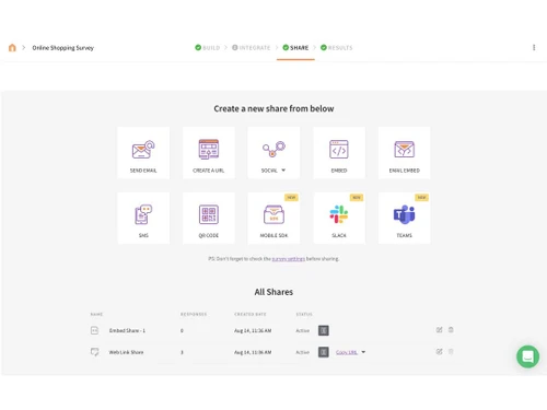 SurveySparrow shopping