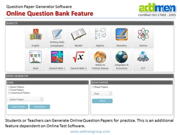 addmen question bank solution feature