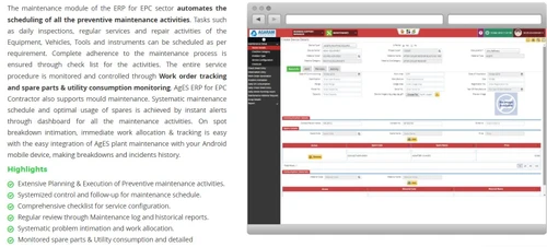 Ages EPC maintainance ctivities