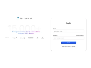 Zeetaminds-Login page