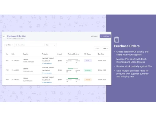 sumtracker order list
