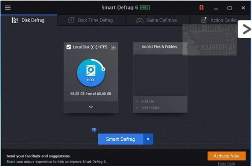 Iobit Smart Defrag 6disk defrag