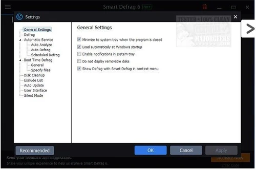 Iobit Smart Defrag 6 settings