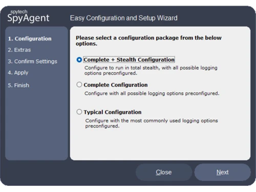 spytech spyagent configuration