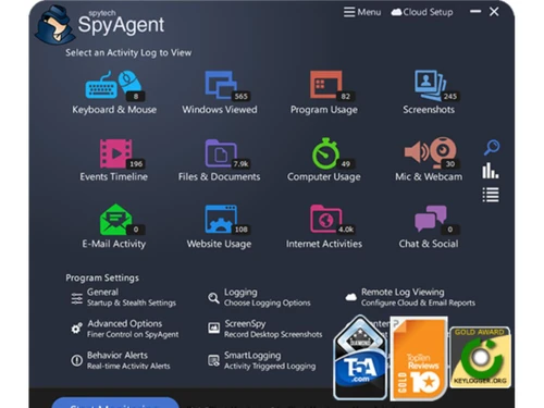 spytech spyagent settings