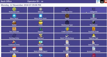 DSO Restaurant dashboard