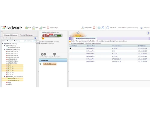 Radware APSolute Vision sites