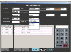 ATS Take Away Restaurant POS-bill settelement