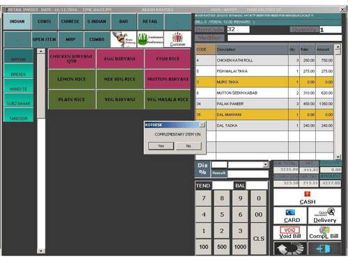 ATS Take Away Restaurant POS-process coupons
