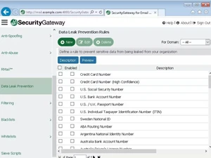 MDaemon Security Gateway For Email Servers rules