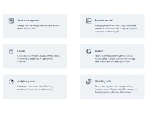 BILLmanager features