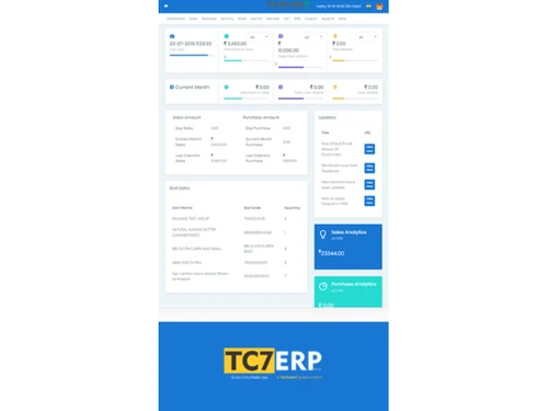 TC7ERP dashboard