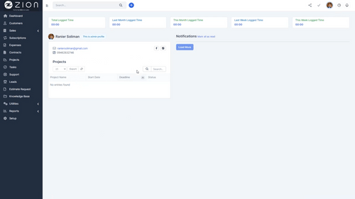 zion dashboard