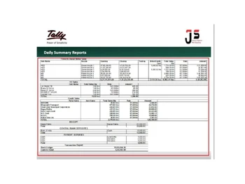 hospital management on tally summary