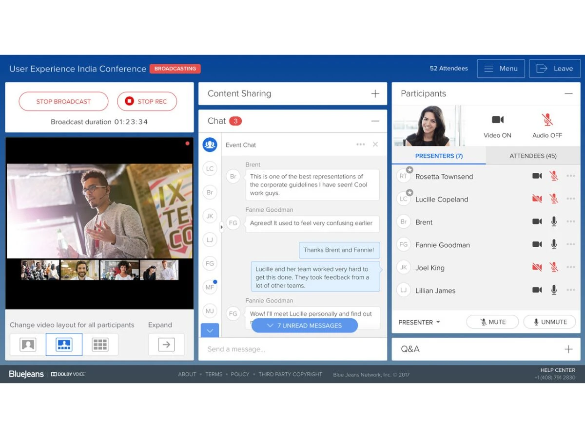 Blue Jeans: Virtual Events Platform Free Demo, Price Reviews