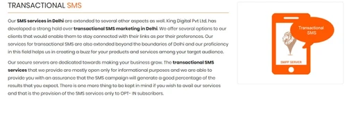 Static Bulk SMS transactional sms