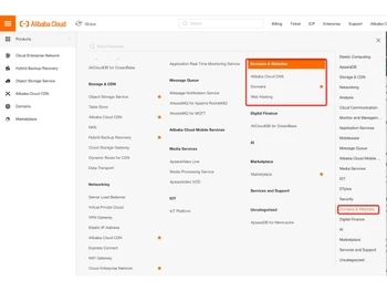 alibaba cloud web hosting domain