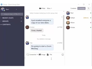 Zoom Meeting dashboard