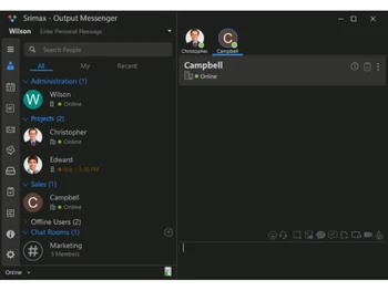 srimax output messenger dashboard