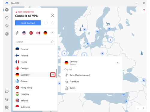 NordVPN connect