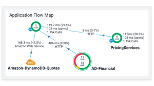 AppDynamics application flow map