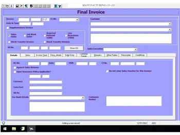Syscon Cronus final invoice