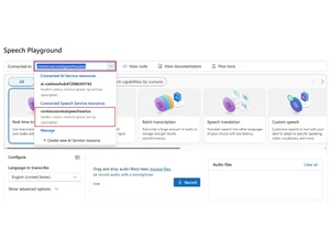 Microsoft Azure Speech Services playground