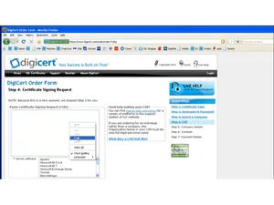 digicert standard ssl form