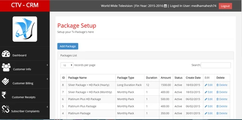 STB CRM package setup