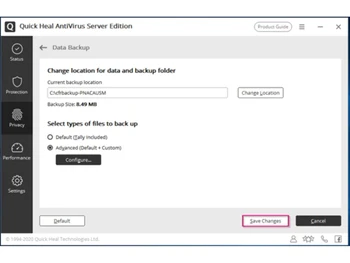 quickheal antivirus for server-backup