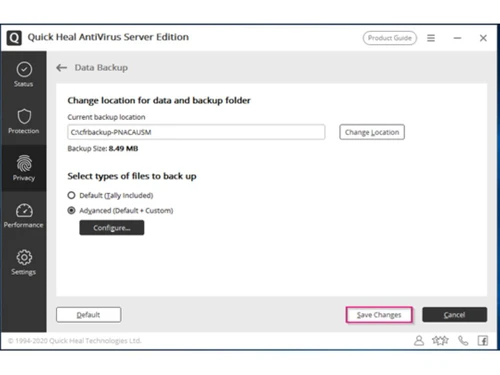 quickheal antivirus for server-backup