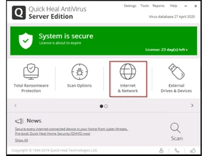 quickheal antivirus for server-dashboard