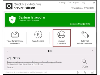 quickheal antivirus for server-dashboard
