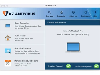 k7 antivirus for mac-dashboard