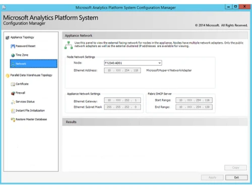 Microsoft Analytics Platform System Network