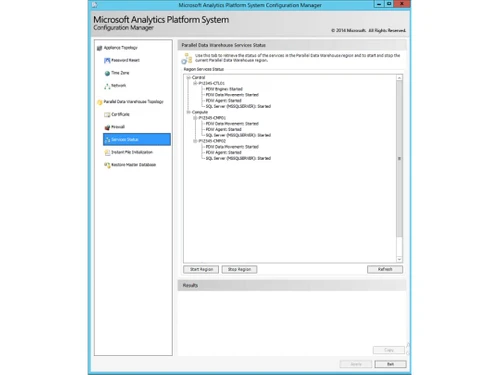 Microsoft Analytics Platform System Status